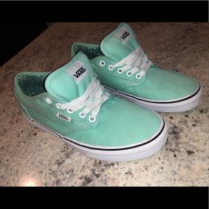 Teal Vans; Worn twice!